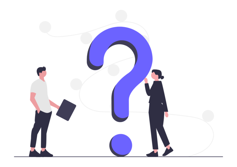 Illustration representing questions and reflection, reflecting the blog’s focus on designing surveys around clear evaluation questions, evidence and conclusions.